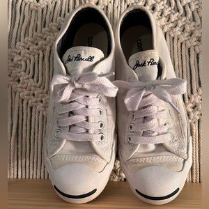 Converse Jack Purcell white sneakers size 6.5
